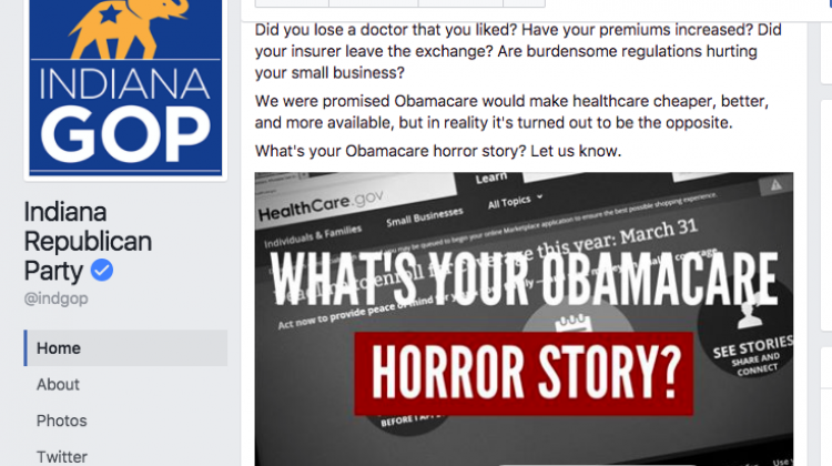Indiana's GOP Invites "Obamacare Horror Stories" On Facebook--And Gets The Opposite