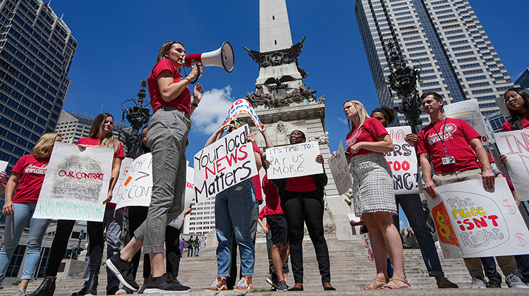 This contract dispute should matter to people who don’t work in the newsroom too, Watson and others said, because “when we're supported, we can do better work, we can report on our communities better." - Courtesy of the Indianapolis Newspaper Guild