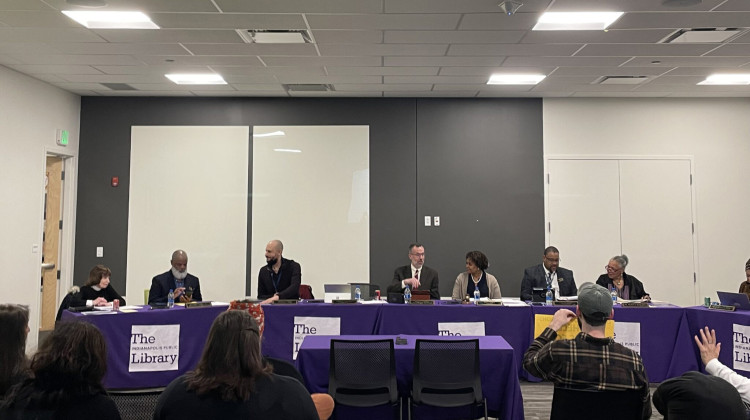 The Indianapolis Public Library Board of Trustees met at the Martindale-Brightwood branch Feb. 27 for its regular monthly meeting with public comment.  - Chloe McGowan/Indianapolis Recorder
