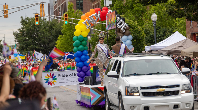 Thousands gather for the Indy Pride festival in downtown Indianapolis