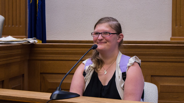 Jamie Beck has an intellectual disability, and was placed into a nursing home at age 19 after both her parents passed away. She's made dramatic progress in the years since. - Drew Daudelin/WFYI