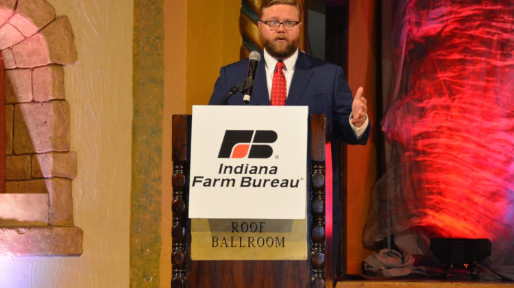 Jeff Cummins speaking at the Indiana Farm Bureau legislative forum.  - Courtesy of Indiana Farm Bureau