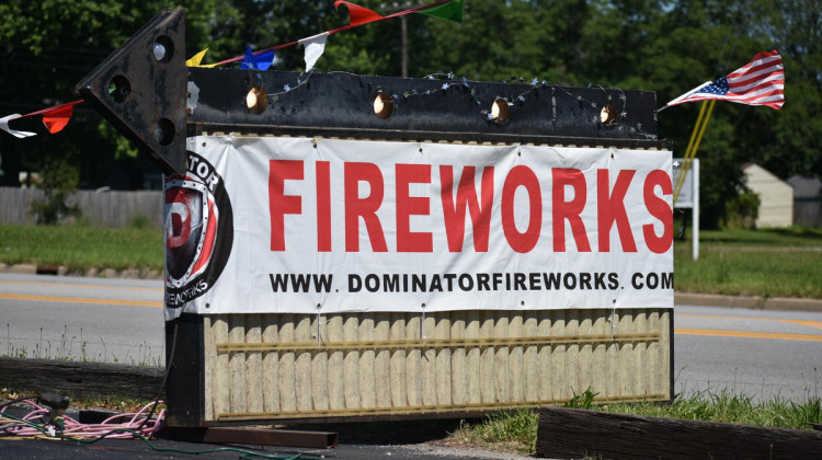 The sign outside a seasonal fireworks stand in northern Indiana. - Justin Hicks/IPB News