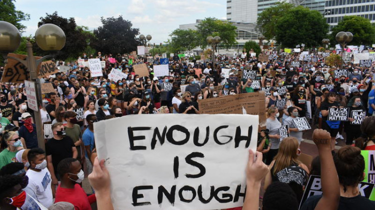 Some schools have taken down Black Lives Matter signs in recent months, after some pushback about displaying them in classrooms and school hallways. - (Justin Hicks/IPB News)