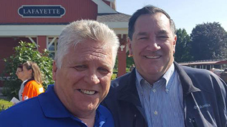 Democrat Joe Mackey (left) and former Sen. Joe Donnelly (D-Ind.) - provided photo