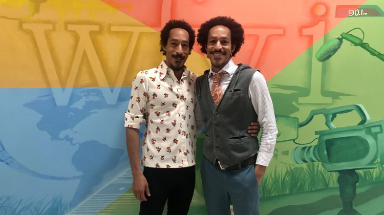 Indianapolis pianist Joshua Thompson (left) has built a career around advocating for classical composers and musicians of African descent. He's pictured here with his twin brother, jazz saxophonist Jared Thompson. - Kyle Long / WFYI