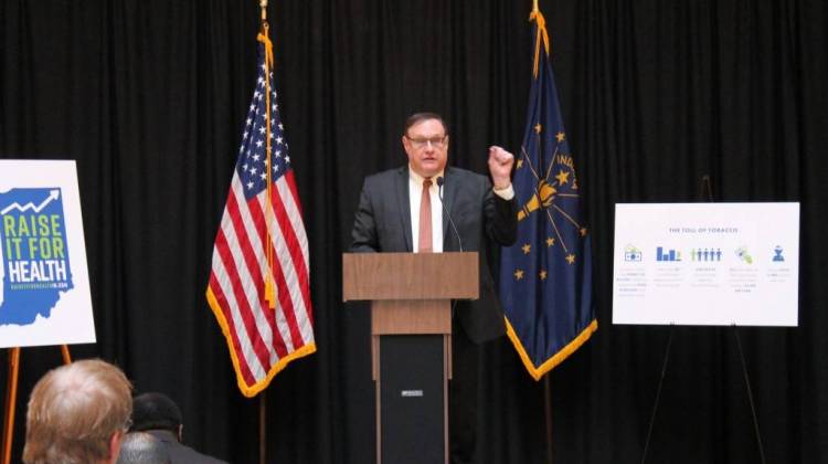 Indiana Chamber President Kevin Brinegar calls smoking both a public health and a workforce development issue.  - Lauren Chapman/IPB News