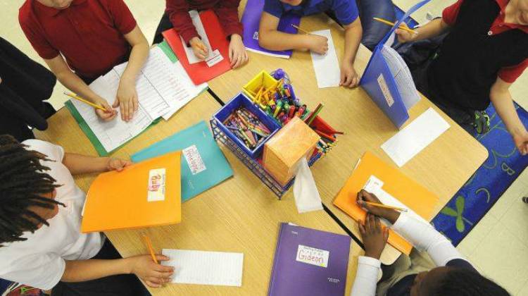Students at IPS School 27 work on an assignment during class. - Alan Petersime / Chalkbeat Indiana