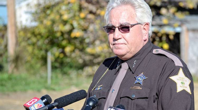 Marion County Sheriff John Layton at a press conference in the fall. (File photo) - Ryan Delaney/WFYI