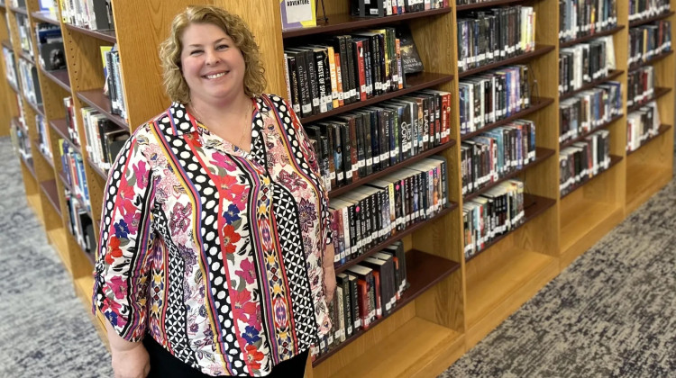 Diane Rogers, vice president of the Indiana Library Federation and a school librarian at the Ben Davis 9th Grade Center in Wayne Township, is among the librarians who worry that a new law dealing with books libraries must keep off their shelves will cause more self-censoring among their colleagues. - Amelia Pak-Harvey / Chalkbeat