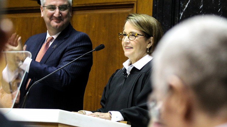 Indiana Chief Justice Loretta Rush delivers her 2020 State of the Judiciary Address.  - Lauren Chapman/IPB News