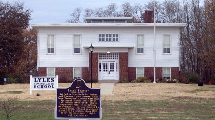 The Lyles Consolidated School operates as a living history museum. A $25,000 grant from the Standiford H. Cox Fund will help restore two other buildings in the settlement. - Kurt Weber/CC-BY-SA-3.0