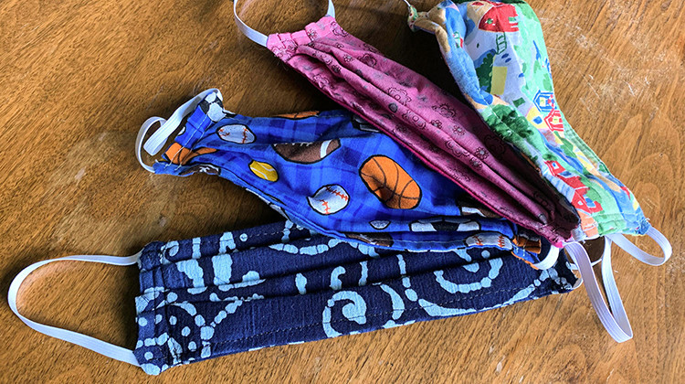 Homemade fabric face masks.  - Emma Atkinson/WTIU