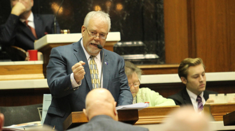 Rep. Matt Lehman (R-Berne) said his bill that effectively bans private companies from enforcing COVID-19 vaccine mandates tries to walk a fine line between employer and employee rights. - (Lauren Chapman/IPB News)