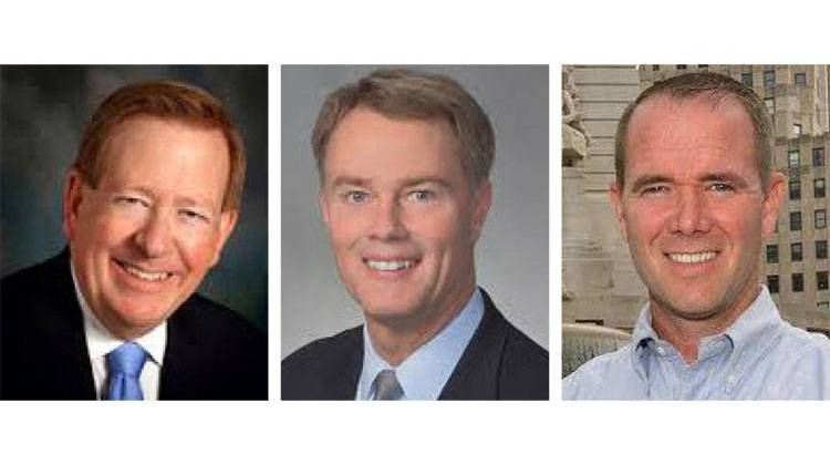 Carmel Mayor Jim Brainard, Indianapolis Democrat Joe Hogsett and Indianapolis Republican Chuck Brewer