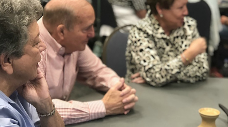 Participants discuss items at Conner Prairie's first memory cafe. - Courtesy of Conner Prairie