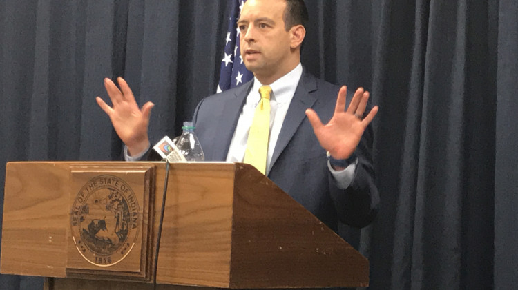 Office of Management and Budget Director Micah Vincent says Hoosiers should be happy the state doesn't rely on corporate taxes as that revenue source continues to decline. - Brandon Smith/IPB News