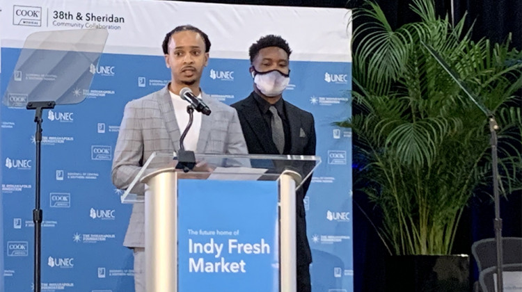 Indy Fresh Market’s operations will be handled by two young area residents and entrepreneurs, Michael McFarland and Marckus Williams. - Farah Yousry/Side Effects Public Media