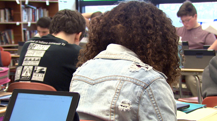 Middle school students in a classroom.  - FILE PHOTO/WFYI