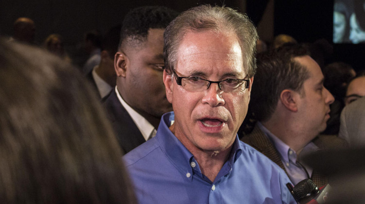 A Federal Election Commission investigation alleges that U.S. Sen. Mike Braun (R-Ind.) took $7 million in loans from banks during his campaign without proof of collateral required by federal campaign finance regulations. - (Drew Daudelin/WFYI News)