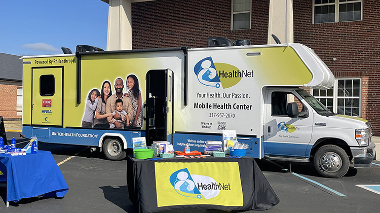 The mobile health center holds two exam rooms and a laboratory. - (Carter Barrett/Side Effects Public Media)