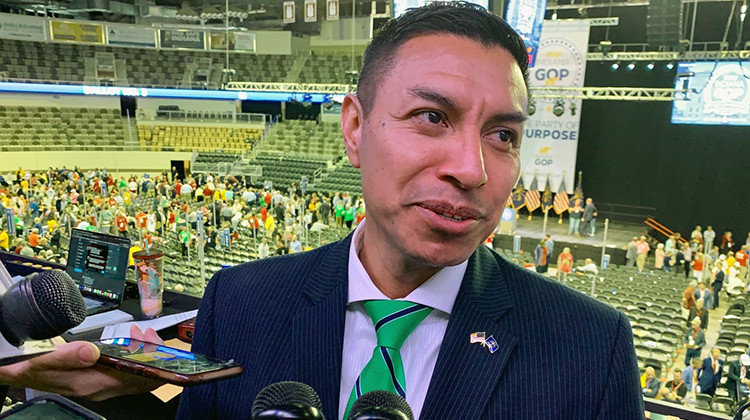 Republican Secretary of State candidate Diego Morales is resisting calls to participate in a debate. His campaign said his focus is on traveling to all 92 counties in Indiana. - FILE PHOTO: Brandon Smith/IPB News
/
IPB News
