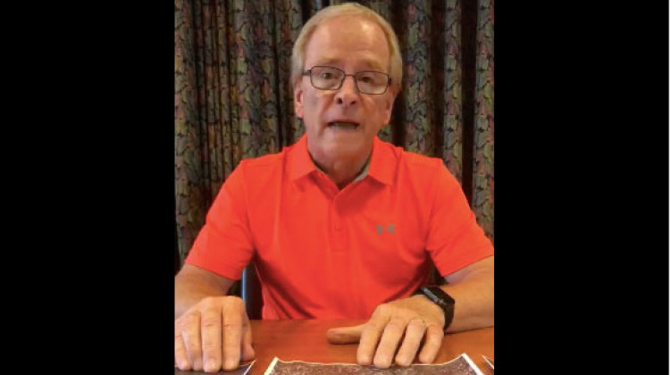 A screenshot of Muncie Mayor Dennis Tyler's Facebook Live video. - City of Muncie Facebook page