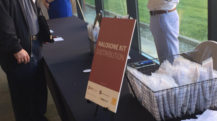 Free naloxone was distributed at the event at IUPUI as part of the Grand Challenge. - Jill Sheridan/IPB News