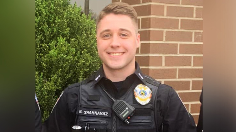 Elwood Officer Noah Shahnavaz was fatally shot while conducting a traffic stop early Sunday morning in Madison County. - Elwood Police Department