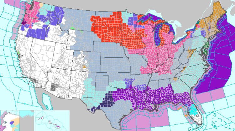 The National Weather Service said of Thursday afternoon, over 200 million people in the U.S. are under some form of winter weather warning or advisory.  - The National Weather Service