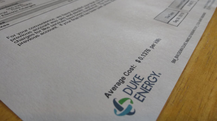 An electricity bill from Duke Energy. - Rebecca Thiele/IPB News