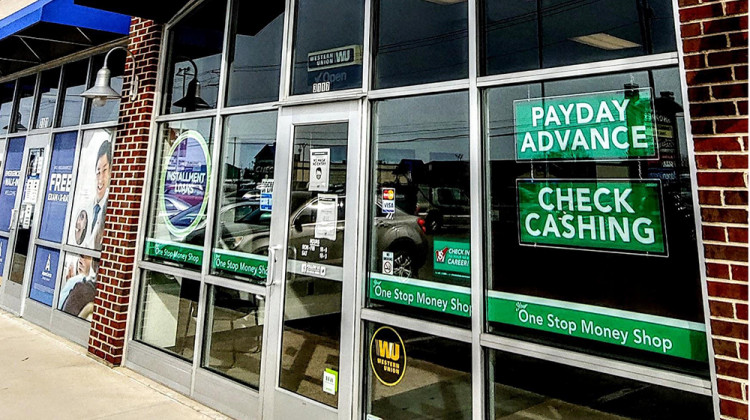 Grant County credit union Afena is targeting those who depend on payday lenders, such as those pictured, with low-interest loans.  - Ed Breen/WBOI News