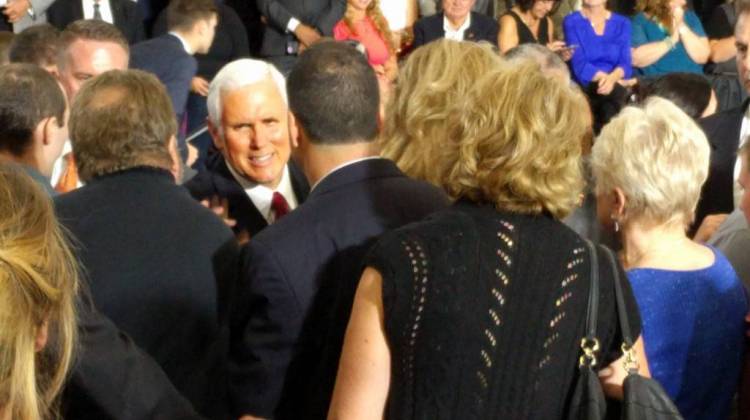 Vice President Mike Pence visited Anderson on Sept. 22, promoting federal tax reform.  - Stephanie Wiechmann/IPR