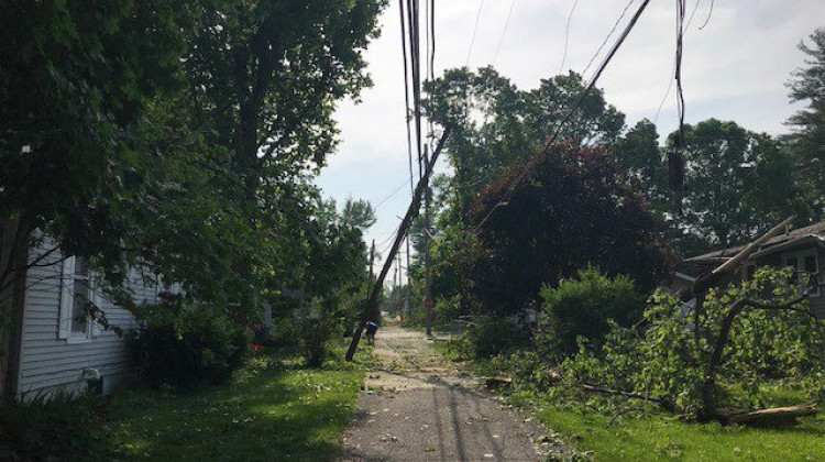 At least 75 homes were damaged in Pendleton after a tornado touched down Monday, May 28, 2019.  - Indiana Department Of Homeland Security