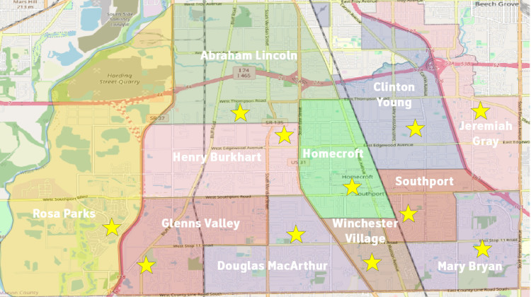 The new boundaries for Perry Township elementary schools are divided based on major roads to prevent separating neighborhoods. The boundaries take effect for the 2023-24 academic year. - Perry Township Schools