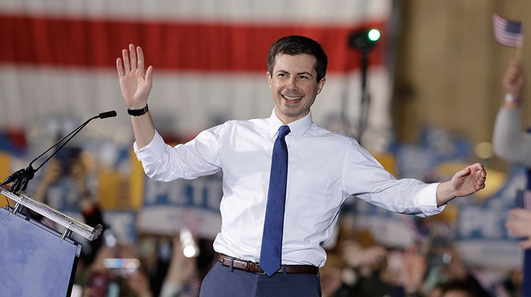 South Bend Mayor Pete Buttigieg announces that he will seek the Democratic presidential nomination during a rally, Sunday, April 14, 2019, in South Bend, Ind. - AP Photo/Darron Cummings