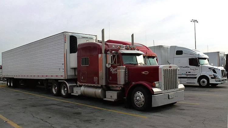 Indiana is the first state to test new technology to weigh semi-trailer trucks like these.  - Courtesy Pierre Andre Leclercq/CC-BY-SA-4.0