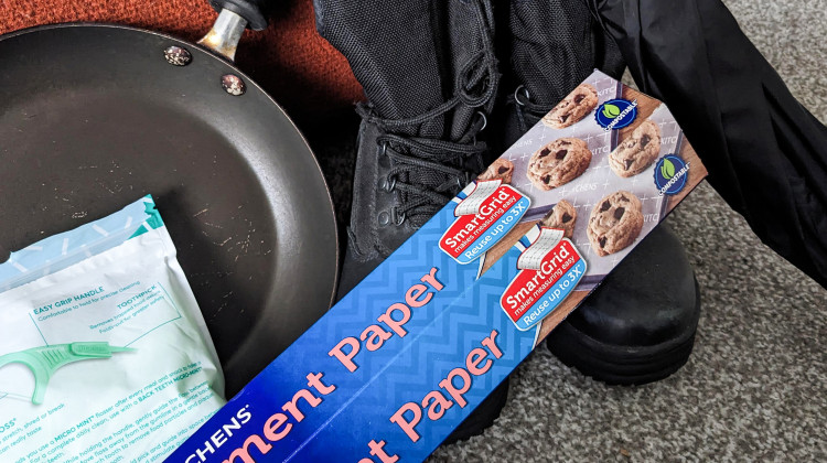 Non-stick cooking pans, parchment paper, dental floss, rain boots and carpet are all products that could contain toxic PFAS. - Lauren Chapman / IPB News