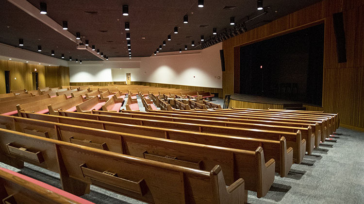 The auditorium of the Phalen Leadership Academies’ Arts and Cultural center, which was previously Mt. Carmel Church. - (Submitted photo/Phalen Leadership Academies)