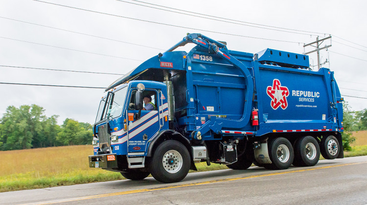 Logansport code enforcement officer Johnny Quinones worked with a crew from trash-hauler Republic Services to search 9 tons of trash for the lost wallet. - Provided by Republic Services