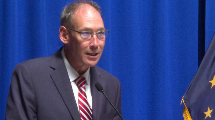 IDEM Commissioner Bruno Pigott speaking at the Indiana Statehouse. - Rebecca Thiele/IPB News