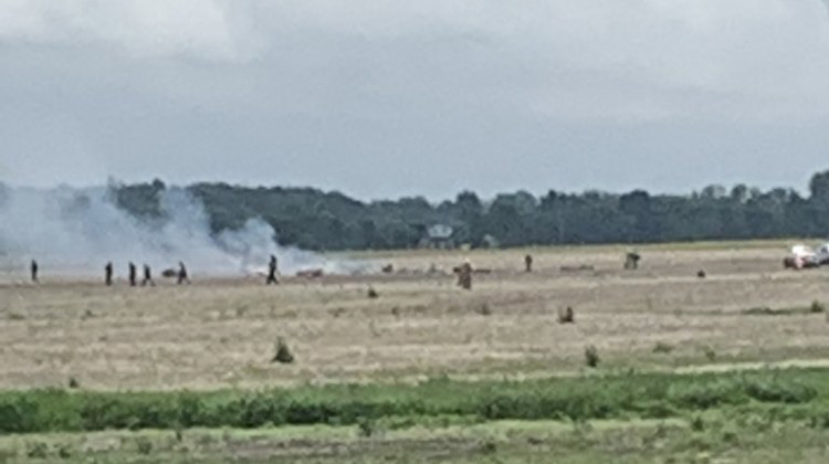 The crash happened outside of Indianapolis Regional Airport, about 10 miles east of Indianapolis. - Brian Grimes, via Twitter