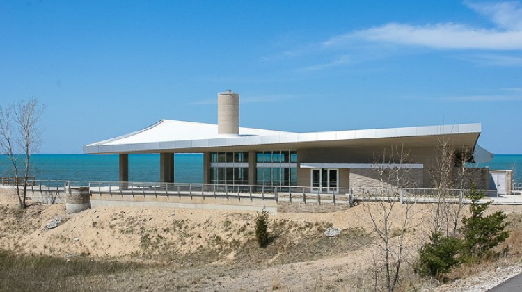 Portage Mayor John Cannon fears the pavilion’s foundation is at risk since the nearby dune has been breached. - National Park Service