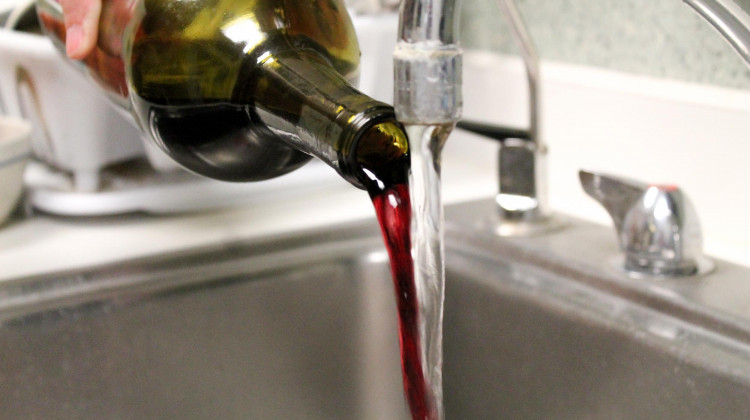 With support from Purdue Universitys Research Foundation, ArT Wine Preservation has developed a canister containing argon gas that when sprayed into the opened wine bottle, pushes out the oxygen extending the bottles life. - (Lauren Chapman/IPB News)