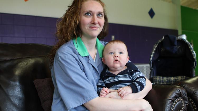Alisha Floyd and her son Chance are part of the Ohio Reformatory for Women's ABC Program. - Paige Pfleger/Side Effects Public Media