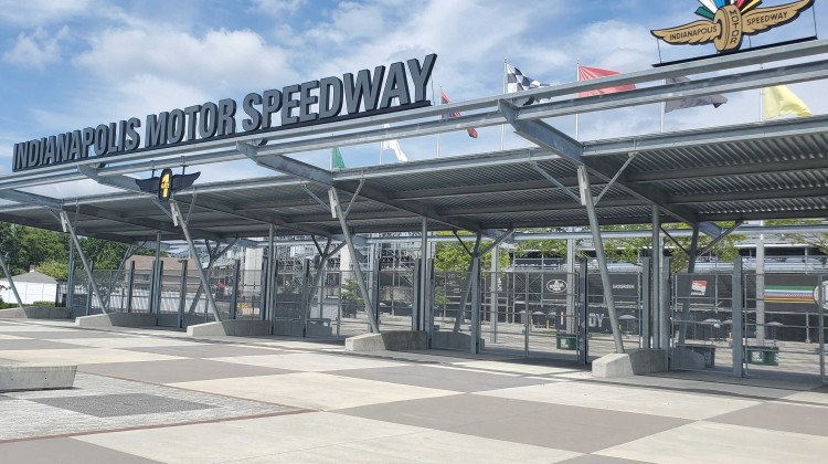 Indianapolis Motor Speedway Gate 1 where tens of thousands of fans would usually pass through to watch the Indy 500. - Samantha Horton/IPB News