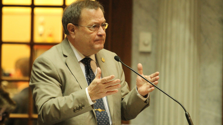 Sen. Mike Young (R-Indianapolis) claims his bill is not about the Marion County prosecutor's decision not to charge people for simple marijuana possession.  - Lauren Chapman/IPB News