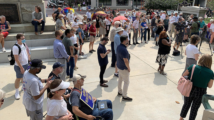 Redistricting Reform Advocates Rally Ahead Of Statehouse Hearing