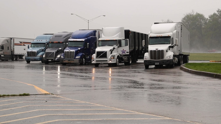 The project will add more than 1,100 additional parking spots for semi-trailers at these rest areas and welcome centers. - FILE PHOTO: WFIU/WTIU