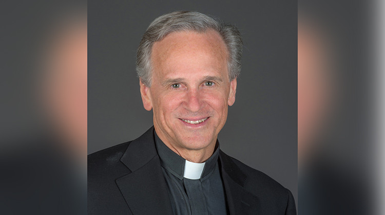The Rev. John Jenkins announced Friday that he tested positive for the coronavirus less than a week after he attended a White House event without wearing a mask. - Provided by the University of Notre Dame